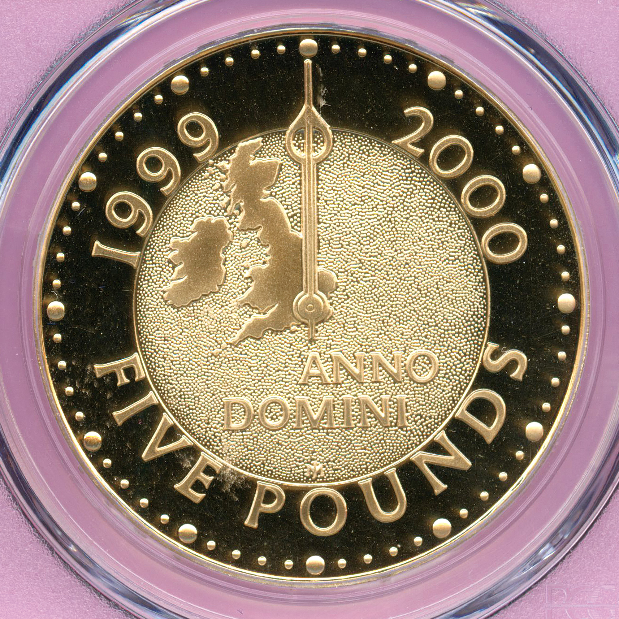 イギリス ５ポンド金貨 1999 ミレニアム PR70DCAM