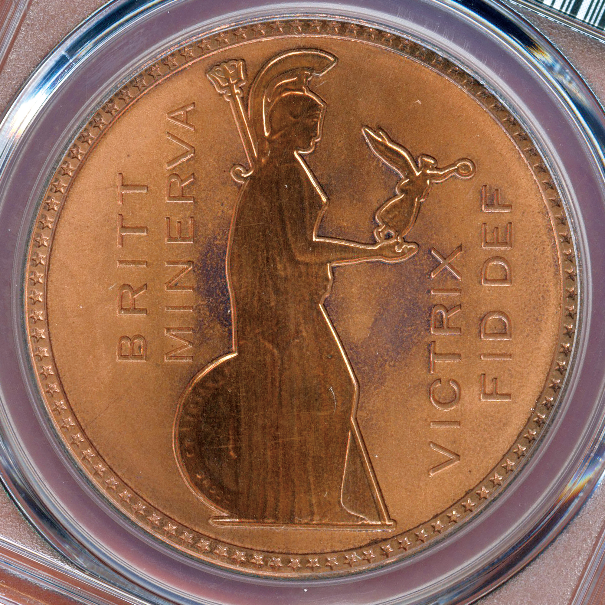 イギリス クラウン銅貨 ヴィクトリア ファンタジー ボノミ (1887)2008 PR66RD 高鑑定