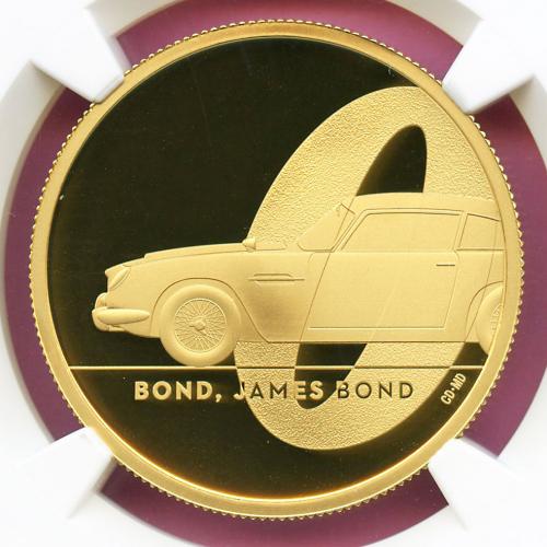 イギリス 100ポンド金貨 007/ジェームス・ボンド 2020 最高PF70UC/付属品♪