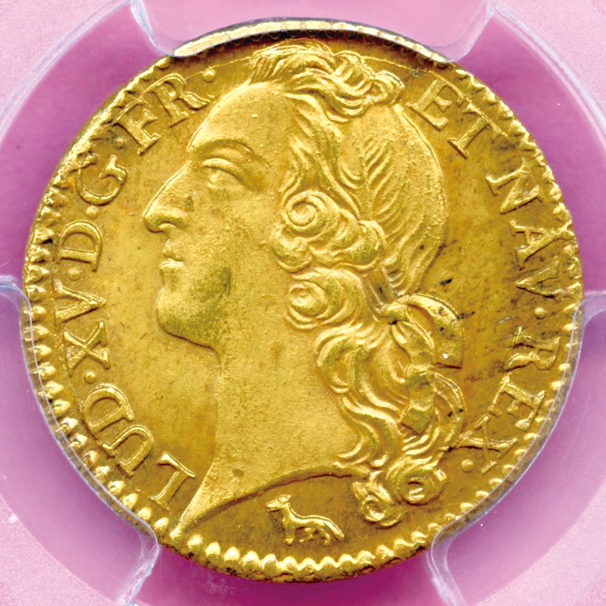 フランス 1ルイドール金貨 1755Ａ ルイ15世 MS64