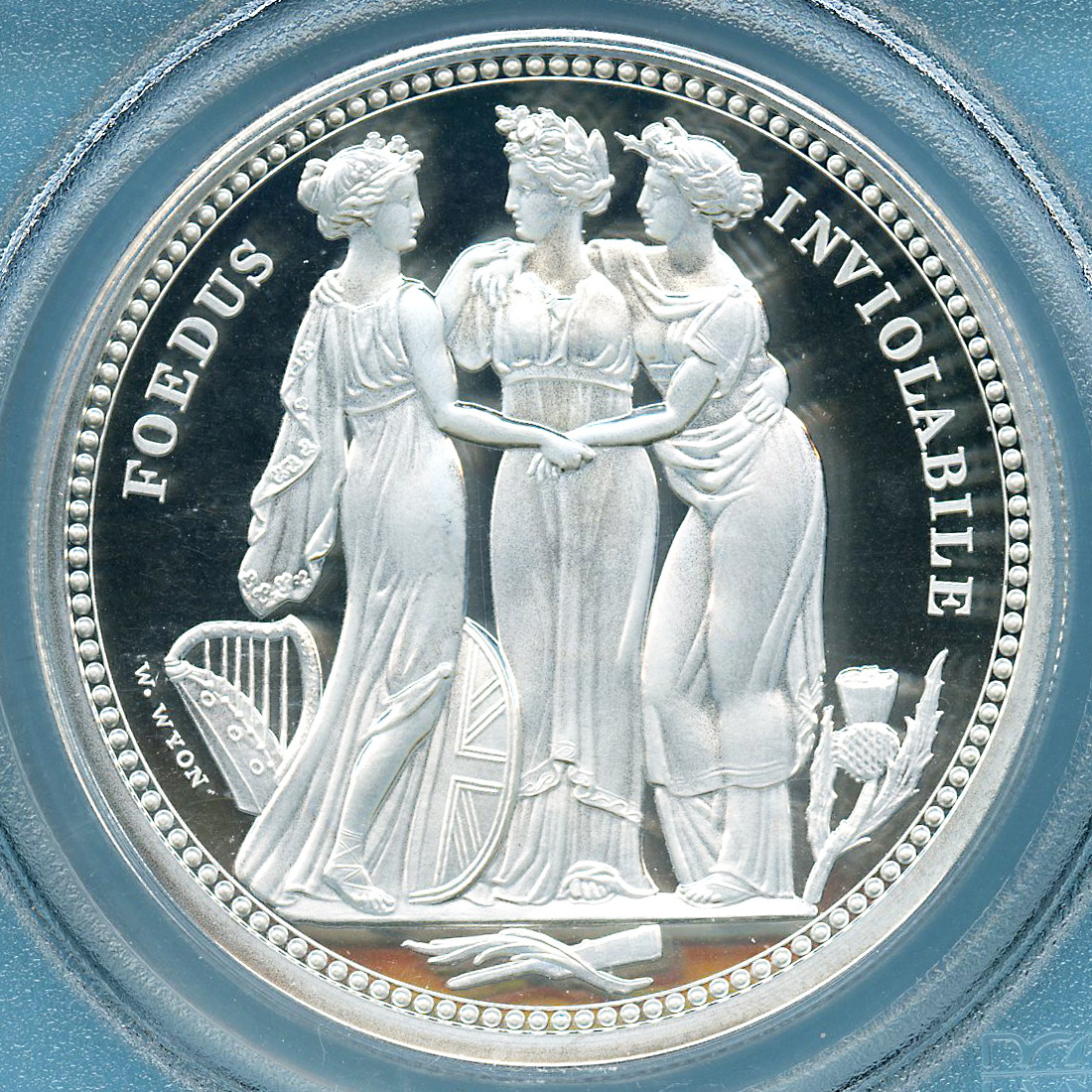 イギリス 5ポンド銀貨 2oz スリーグレイセス 2020 最高/PR70DC/発行3,500枚/付属品♪