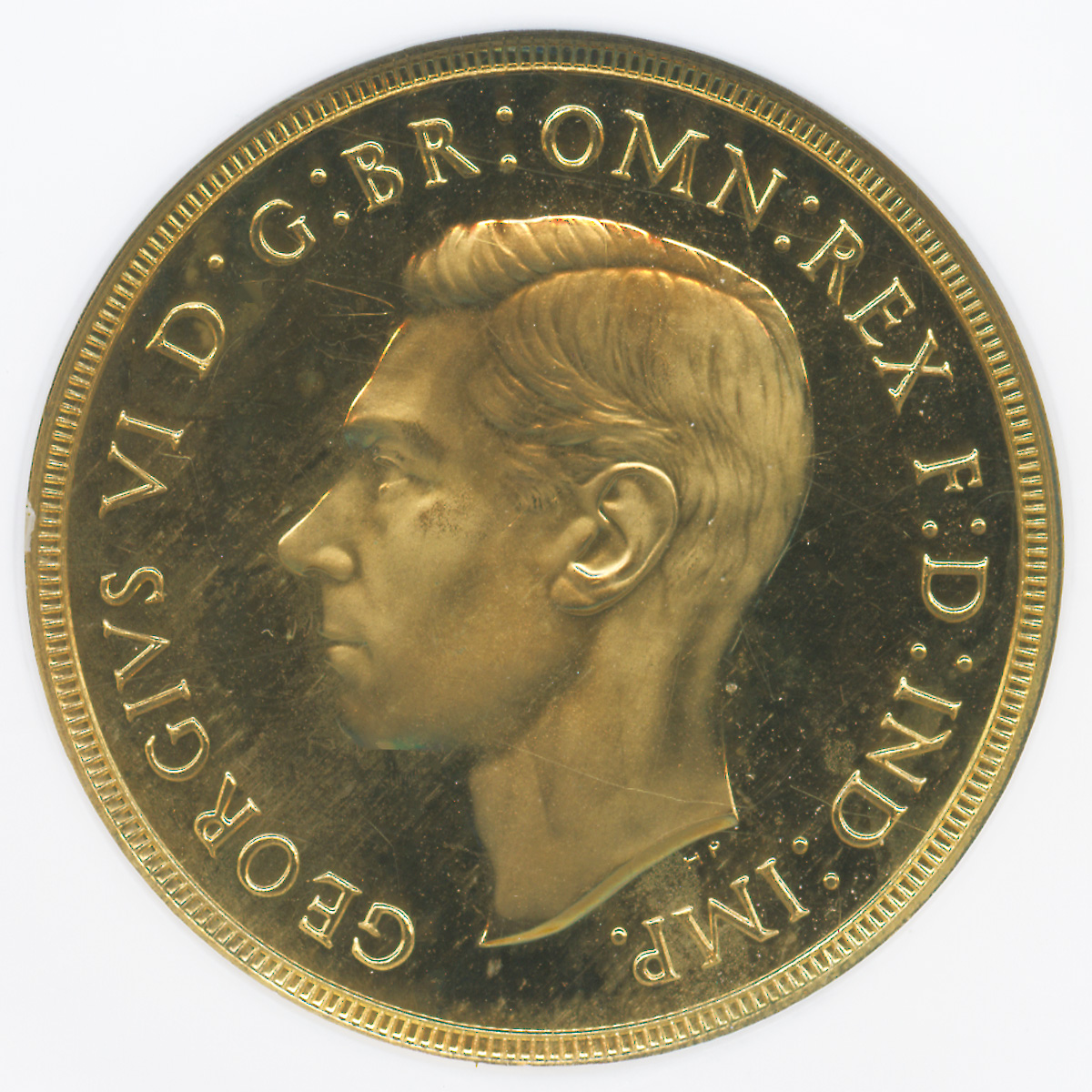 イギリス 2ポンド金貨 ジョージ6世 / 龍と闘う聖ジョージ 1937 高鑑定 PF65 単年度♪ 単デザイン