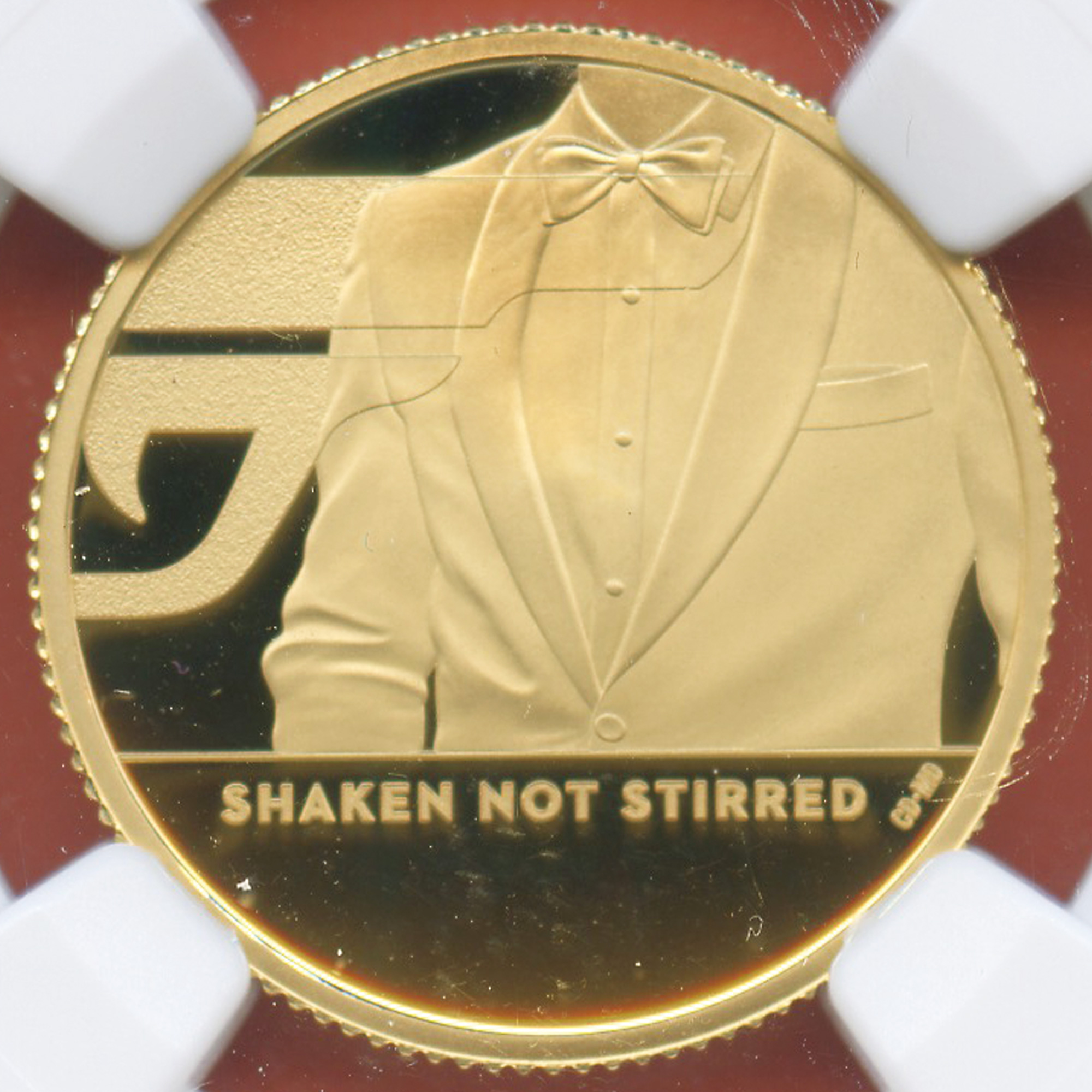 イギリス 25ポンド金貨 007/ジェームス・ボンド / Shaken Not Stirred 2020 最高鑑定 PF70UC