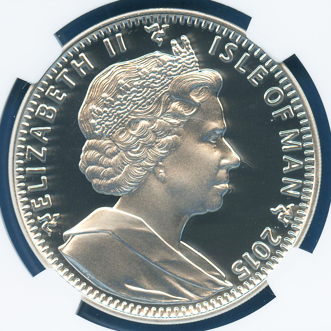 2015 マン島 エリザベス女王在位最長記念プルーフ銀貨  NGC PF70UC