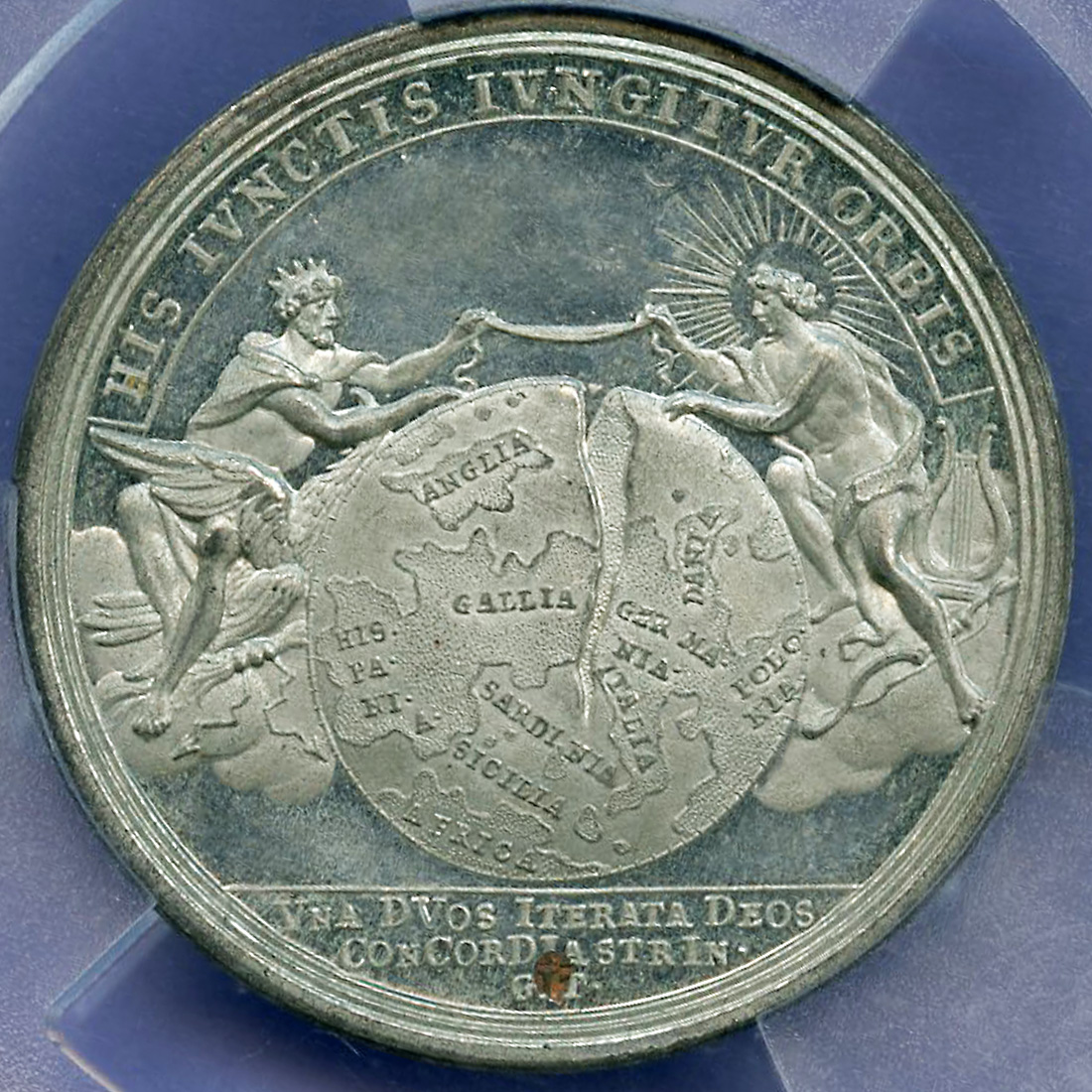 フランス王「ルイ14世」銀製メダル-