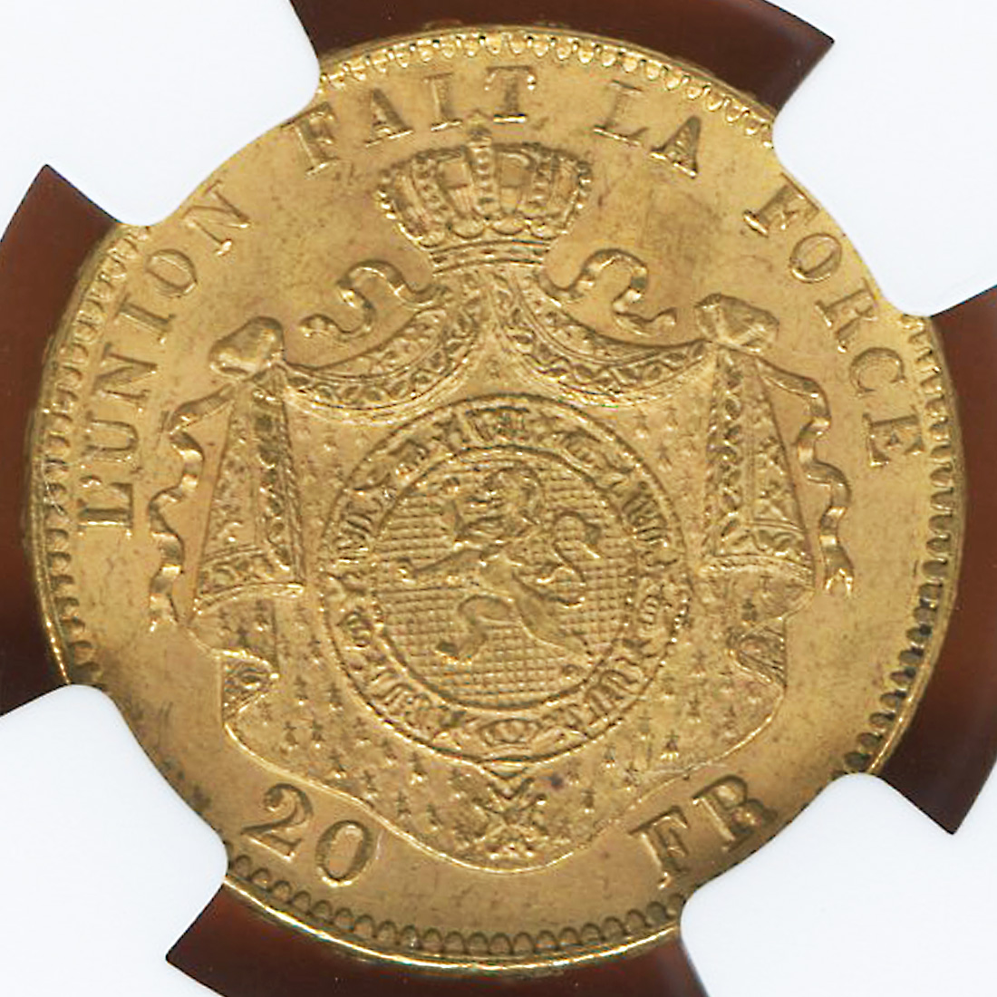 全コイン :: アンティーク :: ベルギー 20フラン金貨 レオポルド2世